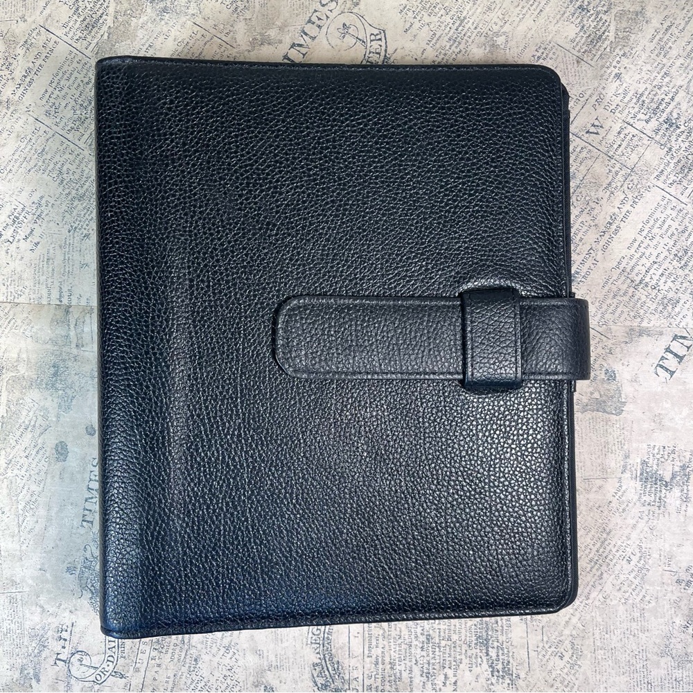 Vintage Day-Timer Genuine Leather Binder Made in USA Planner Organizer